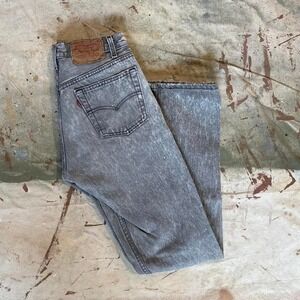 Vintage 80s Grey wash made in the usa Levi's 501 Jeans